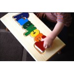 Personalized Wooden Stool "Primary colors"